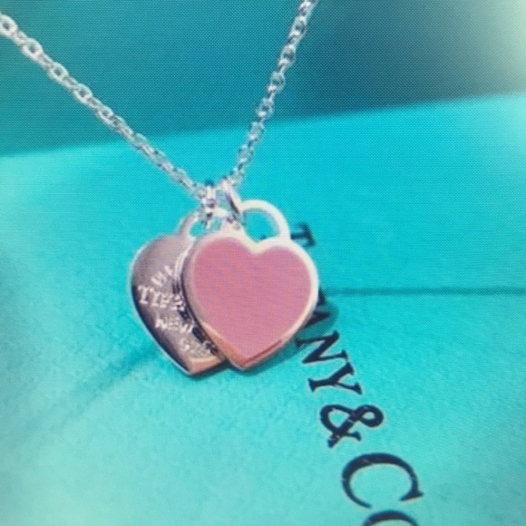 None Dresses & Skirts - Tiffany & Co Pink and Silver Heart Pendant Necklace